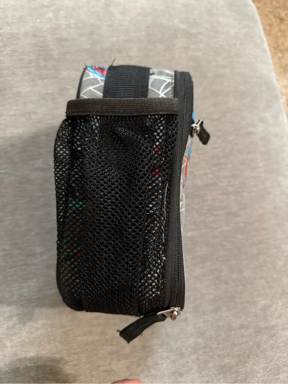 Spider-Man Themed Lunch Bag - Gray with Blue & Red Graphics